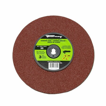 FORNEY Resin Fibre Sanding Disc, Aluminum Oxide, 7 in x 7/8 in Arbor, 50 Grit 71655